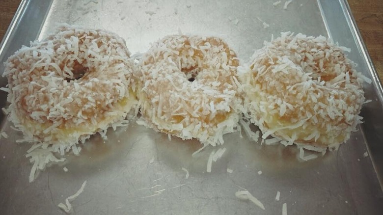 Coconut flacked donuts