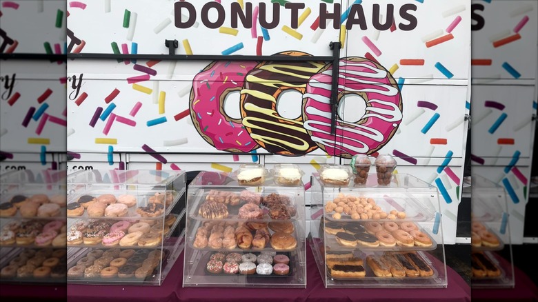 Donut Haus food track and donut display