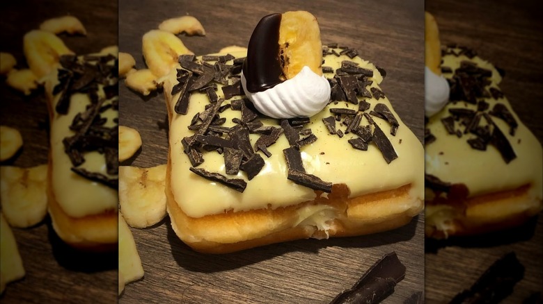 Banana pudding-style donut