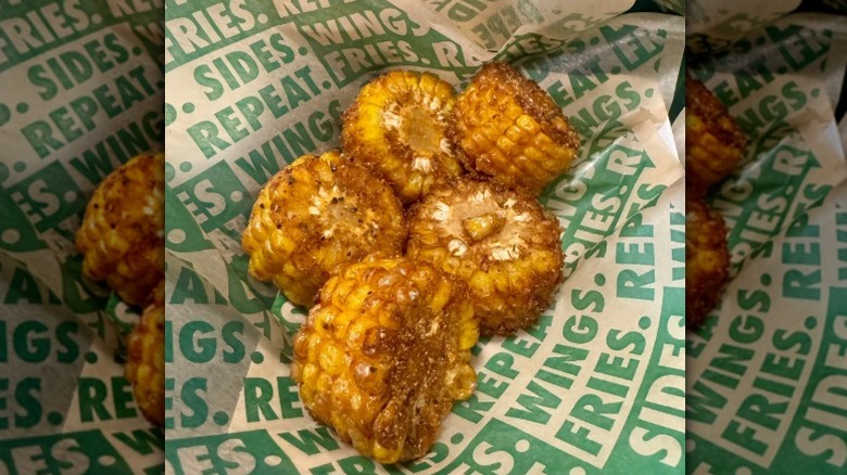 Pieces of Cajun Fried Corn from Wingstop laid out