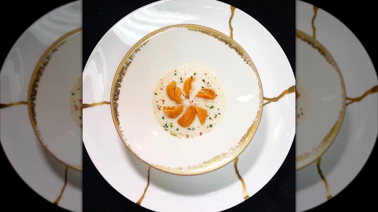 Sea urchin in a fennel emulsion