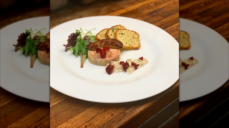 Foie gras torchon and pan seared foie gras