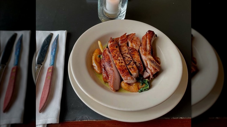 Pan roasted pork chops