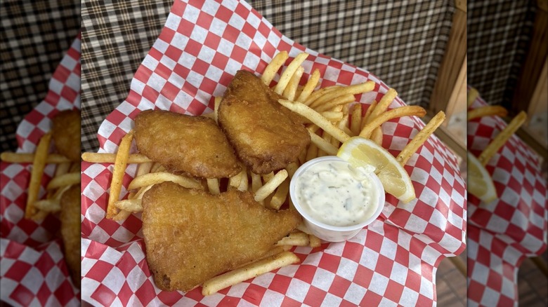 Devils Tower View Campground & Cafe fried chicken with french fries
