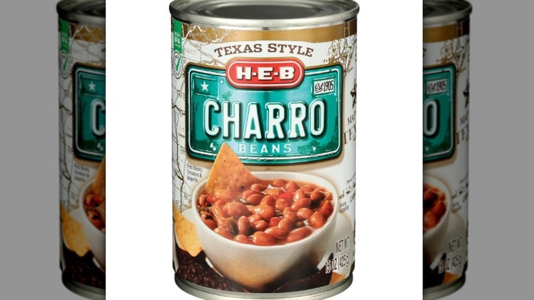 Can of H-E-B Texas Style Charro Beans