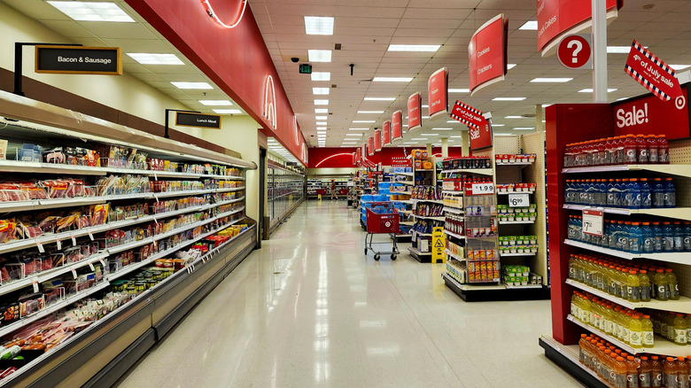 Grocery aisles at Target