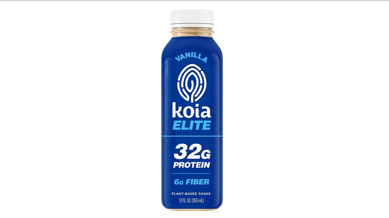 Bottle of Koia Elite vanilla plant-based shake