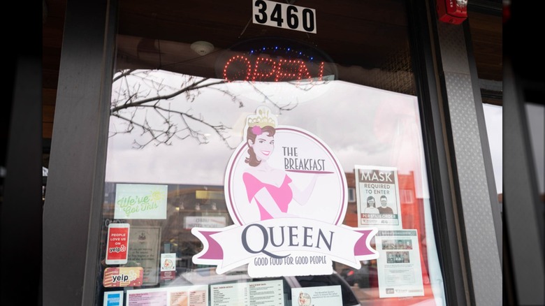 Breakfast Queen exterior with its front sign with iconic Breakfast Queen logo