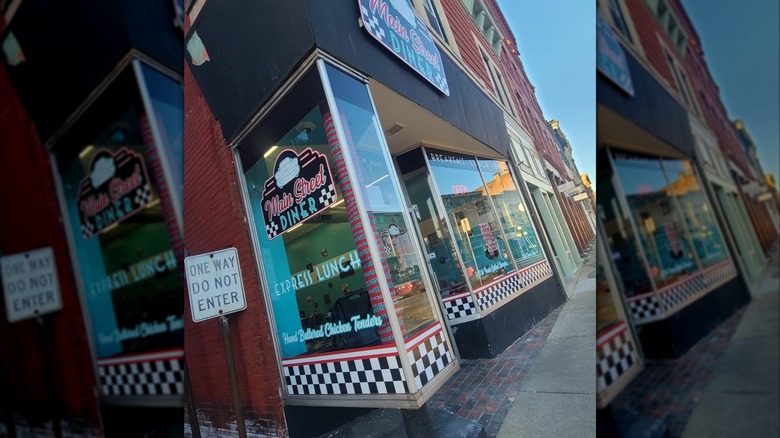 Exterior artsy photo of Main Street Diner