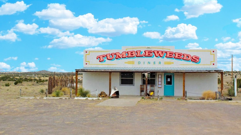 Tumbleweeds Diner exterior on a bright sunny day