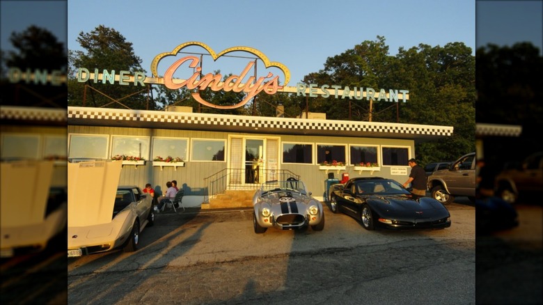 Cindy's Diner and Restaurant exterior with cars outside