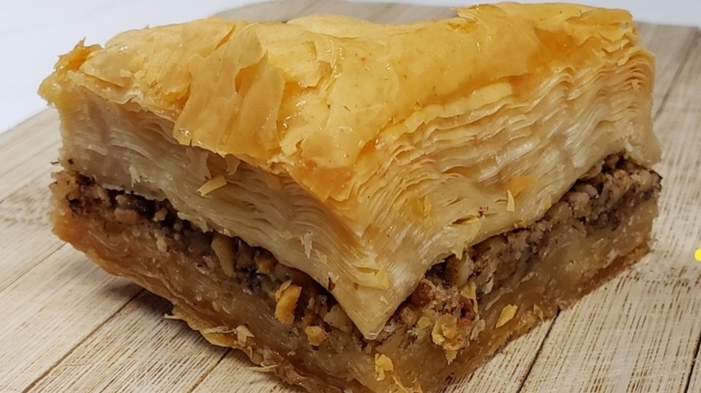 Slice of Baklava at The Parthenon Greek-American Eats