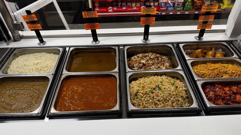 A buffet of Indian dishes at Curry n Naan