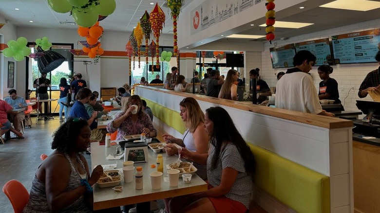The interior Kolapasi Indian Canteen, a unique Indian counter-service joint