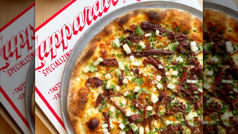 Birria taco pizza from Zuppardi's Apizza