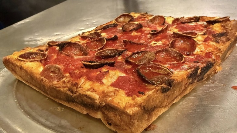 Full Detroit Style Pepperoni Pizza square from Toni's Detroit Style Pizza