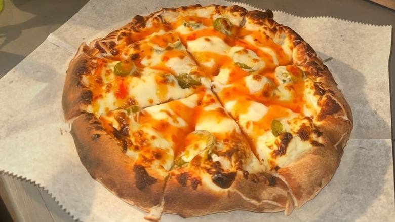 Whole Jalapeño Popper Pizza from Bella Fuoco Wood Fired Pizza