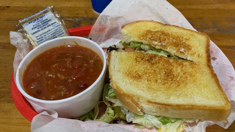 The Village Corner Deli soup and sandwich