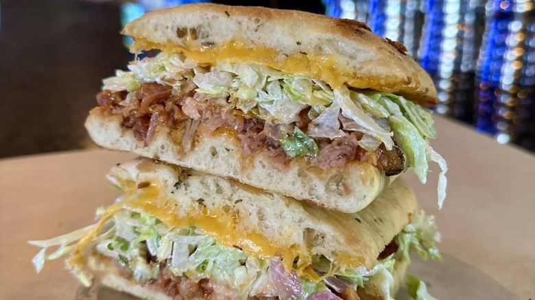 Stacked sandwich Tallboy from The Toasted Goat