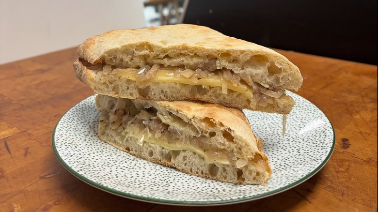 French Onion Grilled Cheese sandwich from Cured & Whey