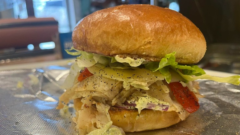 Turkey Pesto sandwich from Marsh Brothers Deli at the Little Store