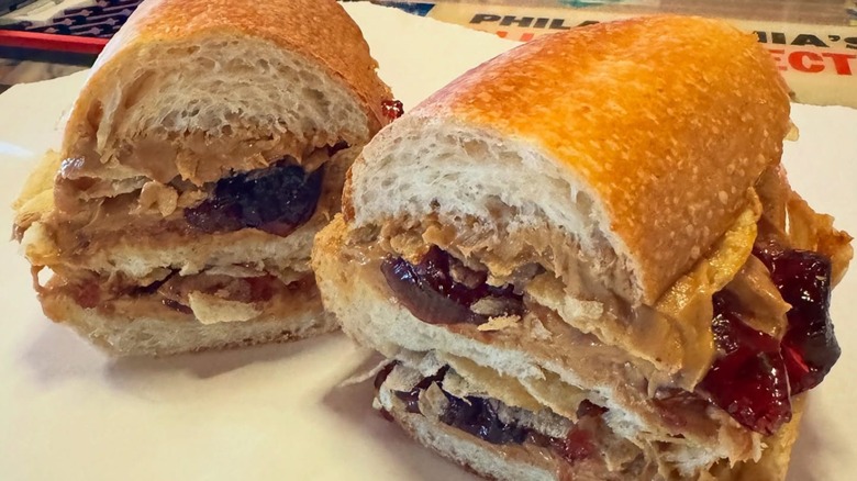 The Fat Kid PB&J sandwich featuring potato chips inside it from Joey Roses