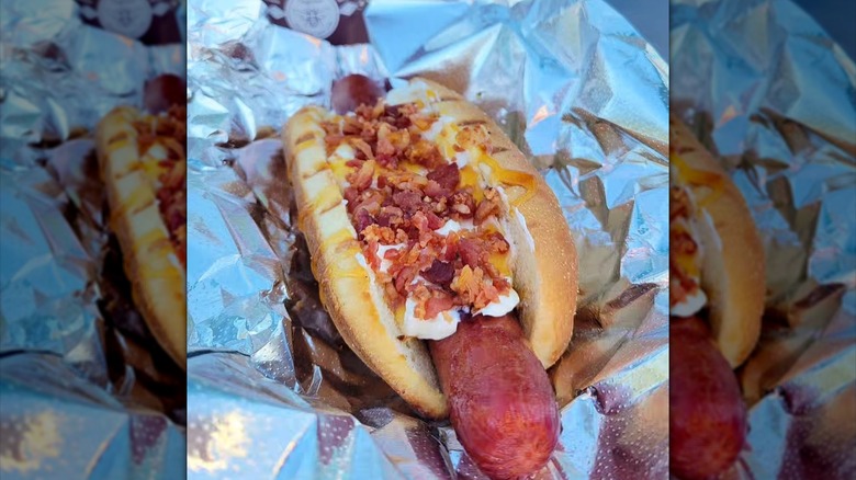 hot dog from Yeti Dogs in Alaska