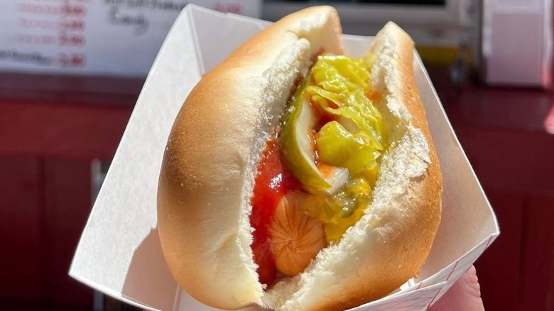 hot dog from Irving's Red-Hots