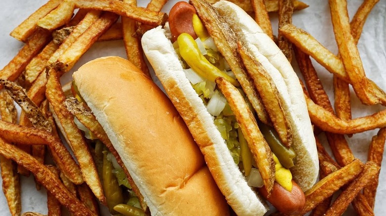 Depression Dogs and fries from Gene and Jude's