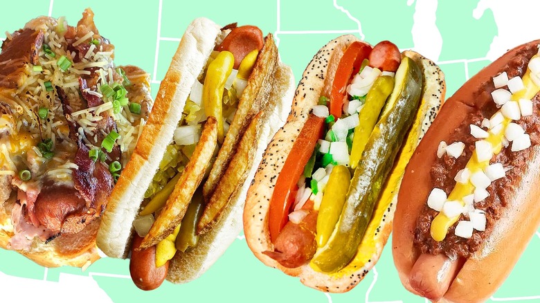 Composite image of the best hot dogs from every U.S. state