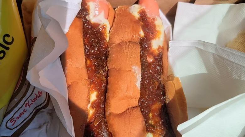 chili dogs from Flo's Hot Dogs