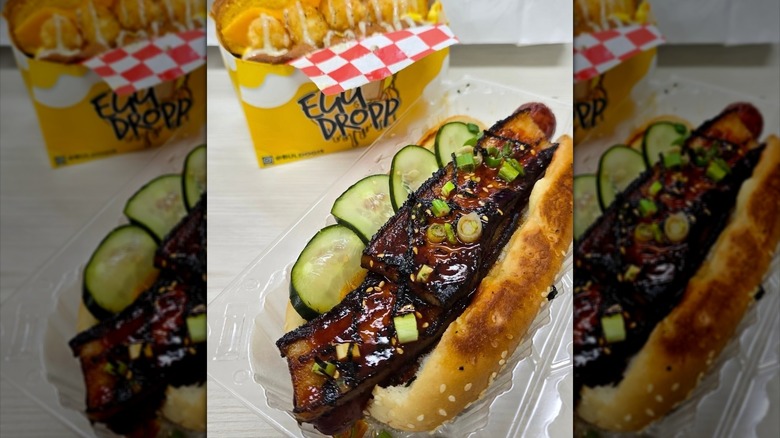 Korean style hot dog from Buldogis in Las Vegas