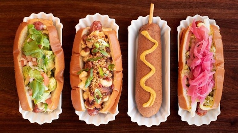 hot dogs and corn dog from Good Dog Houston