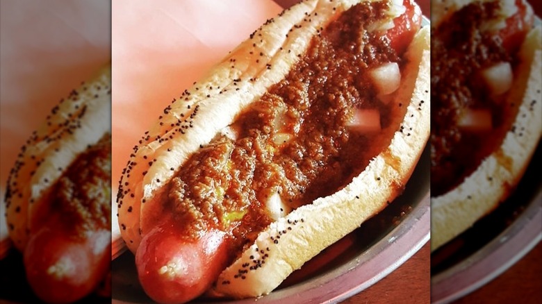 chili dog at The Red Hot in Washington