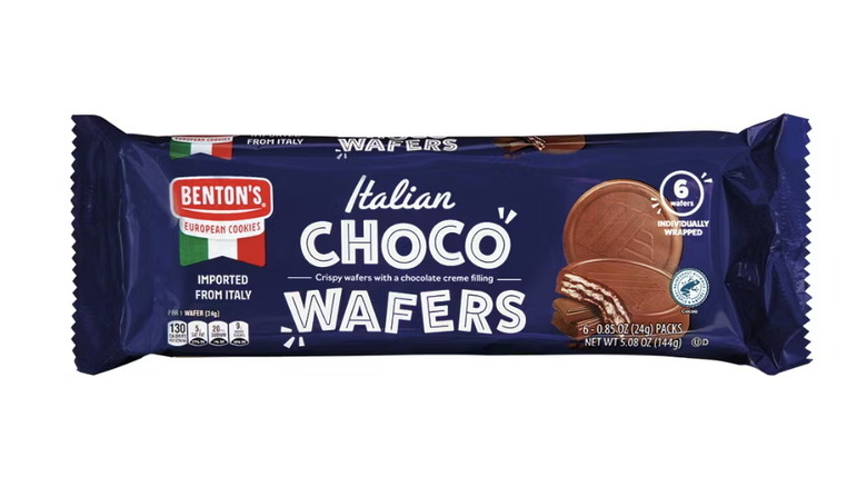 A pack of Benton's Italian choco wafers from Aldi