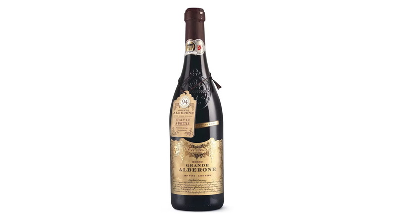 A bottle of Grande Alberone Italian red wine available at Aldi