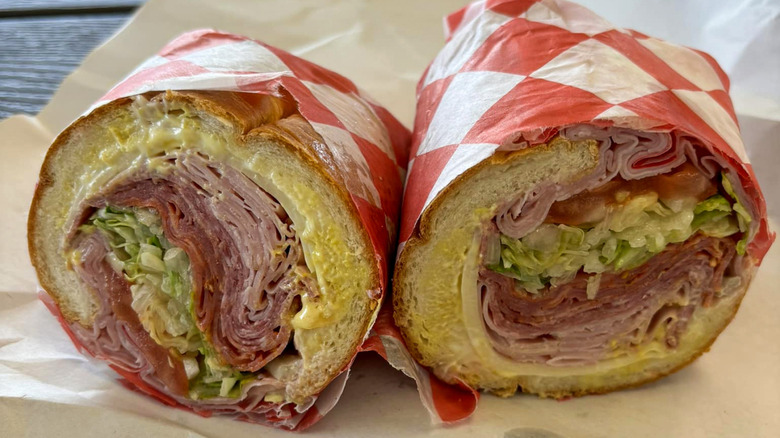 Cross-section of Italian from Monster Subs in Gulfport