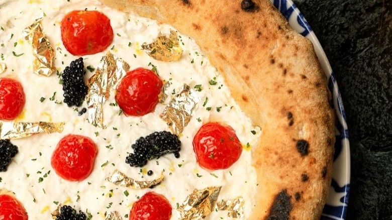 Audace gold leaf pizza