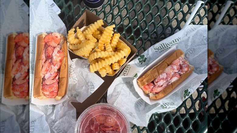 Lobster rolls with a side of fries
