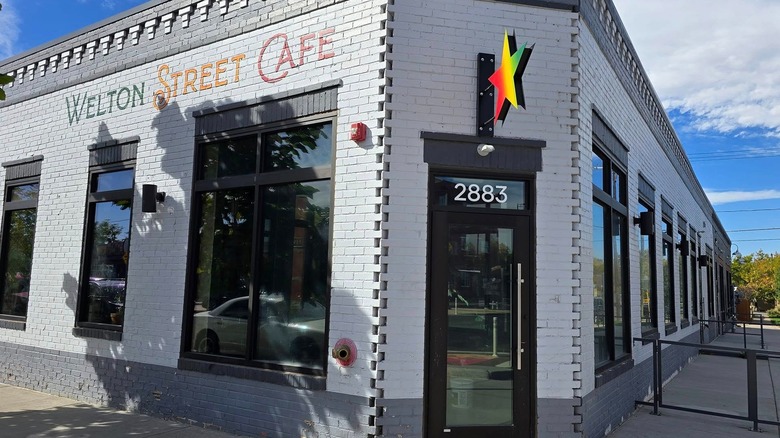 Welton Street Cafe storefront with rainbow star above door