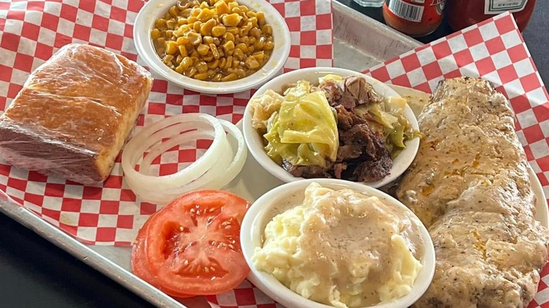 Big Daddy's BBQ soul food options on table