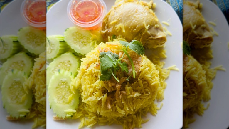 Thai style chicken biryani at Bann Thai restaurant