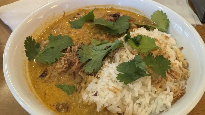 Tony Porker curry with rice from Curry Boys BBQ