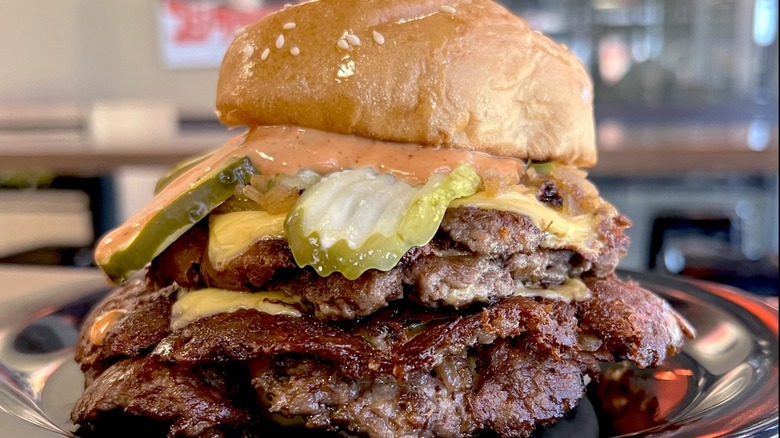 Zombie Burger + Drink Lab Smash burger