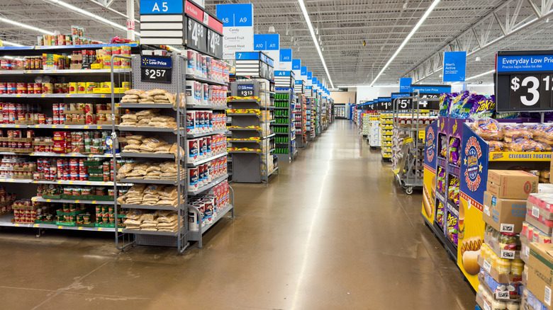 Walmart shelves fully stocked