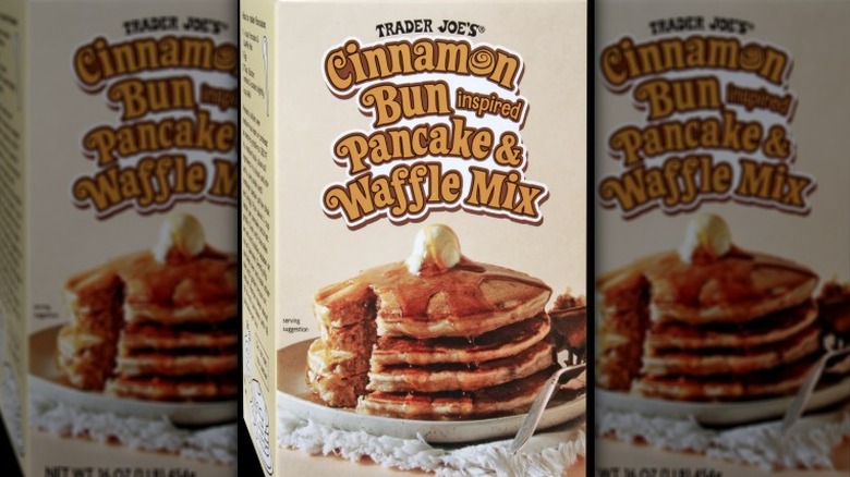 Trader Joe's Cinnamon Bun Inspired Pancake and Waffle Mix package