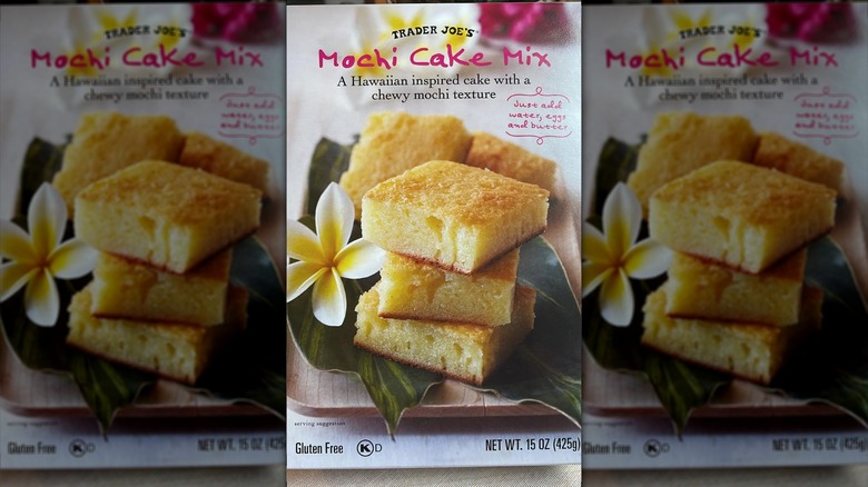 A package of Trader Joe's Mochi Cake Mix