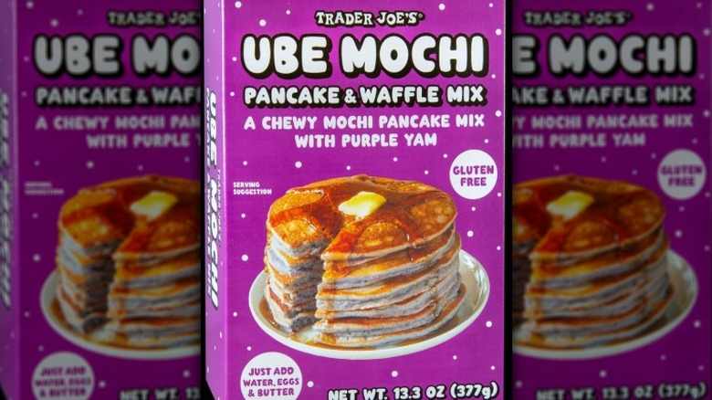 Trader Joe's Ube Mochi Pancake and Waffle Mix package