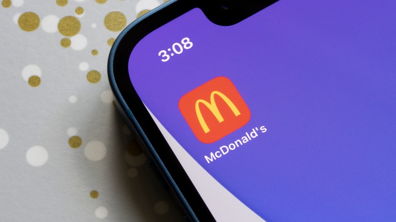 phone with mcdonald's app