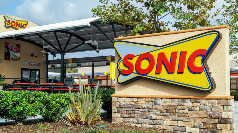 The exterior of a Sonic restaurant
